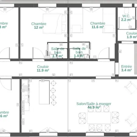 Apartment 120m2 Pour 10 Le Plan *